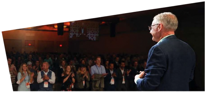 Brian Smith UGG Founder facing cheering audience